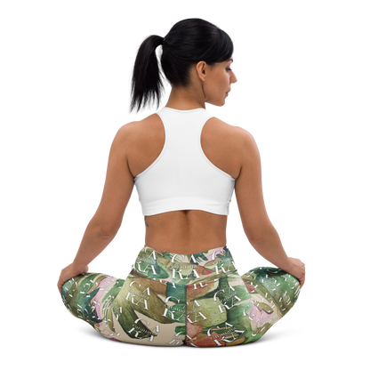 CaRaUaNa Leggings SPORT Green Beige branded Carauana Store