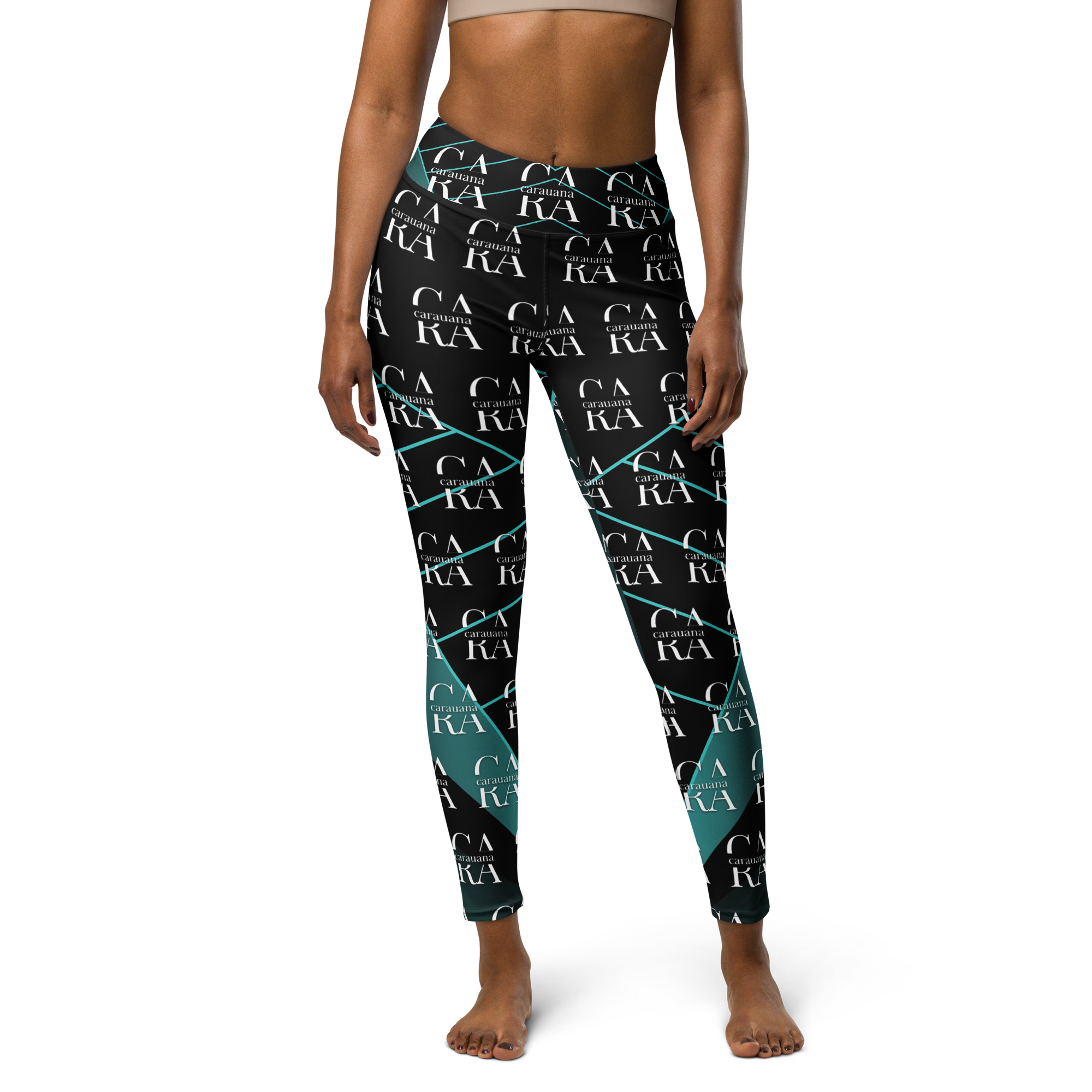 CaRaUaNa Leggings SPORT black Green Famous Carauana Store