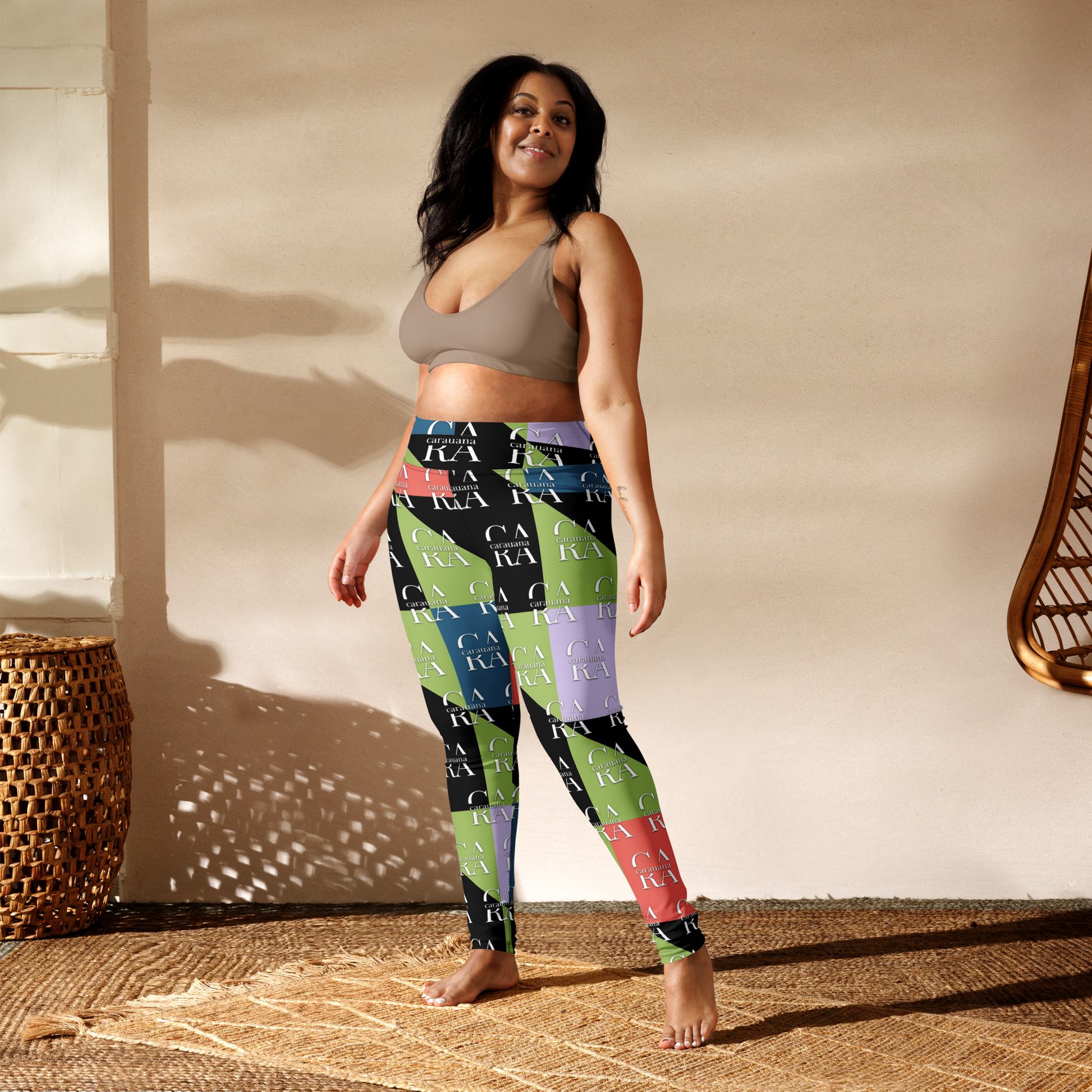 CaRaUaNa Leggings SPORT Green Black Carauana Store