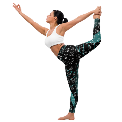 CaRaUaNa Leggings SPORT black Green Famous Carauana Store