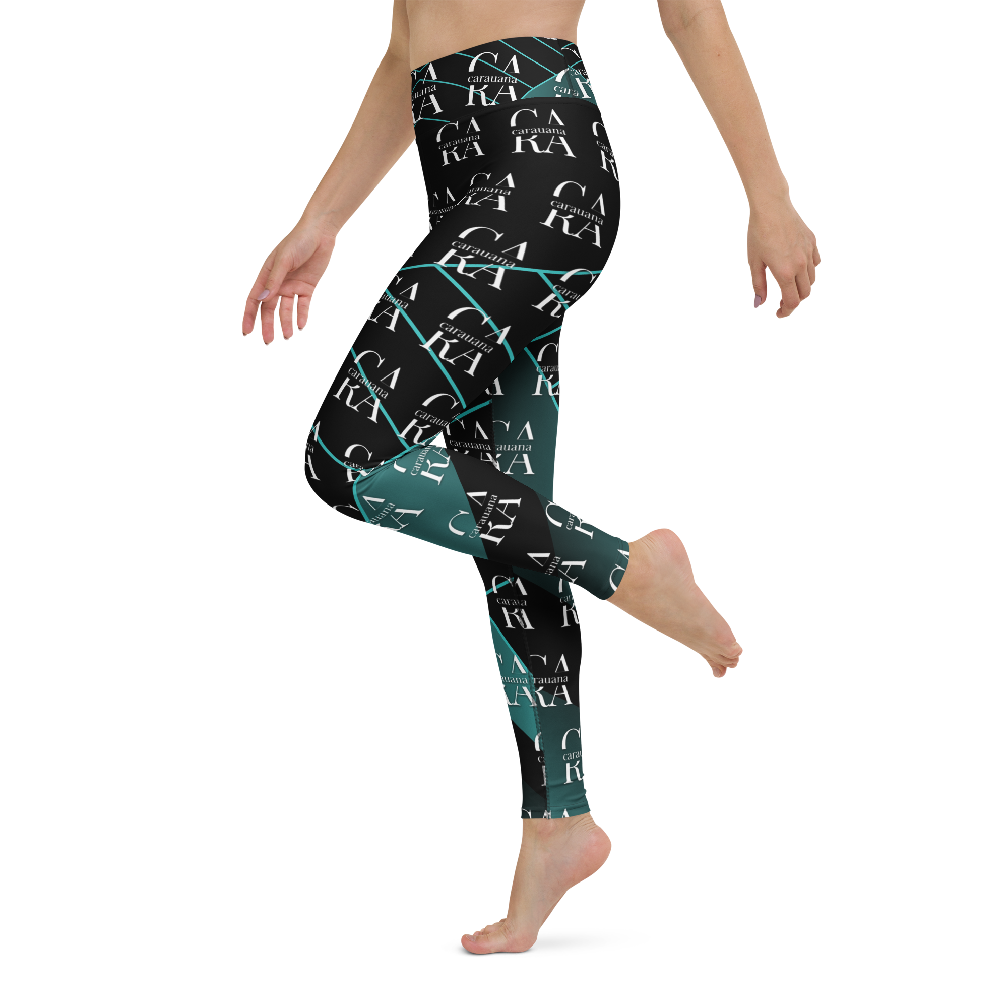 CaRaUaNa Leggings SPORT black Green Famous Carauana Store