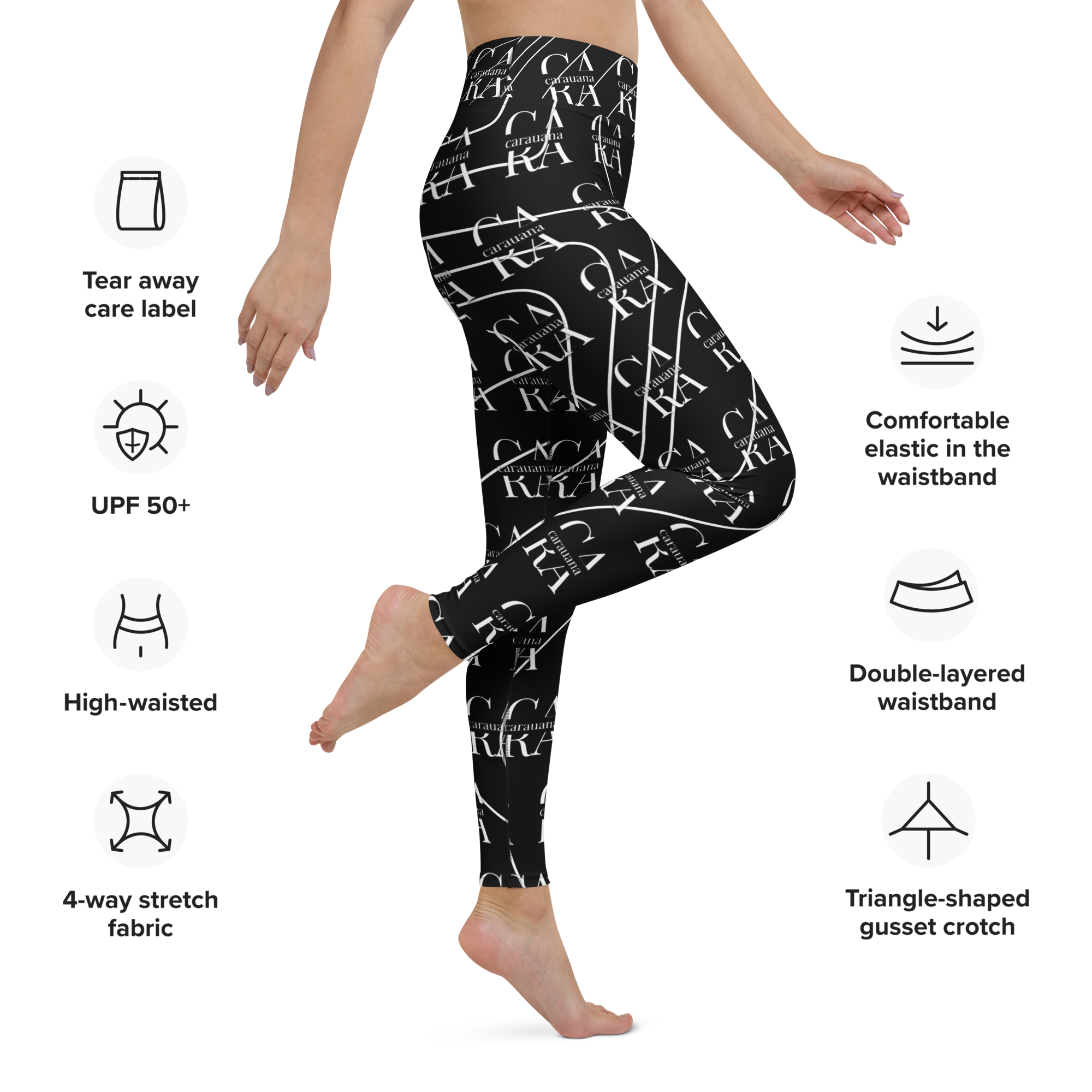 CaRaUaNa Leggings SPORT black LUX Carauana Store