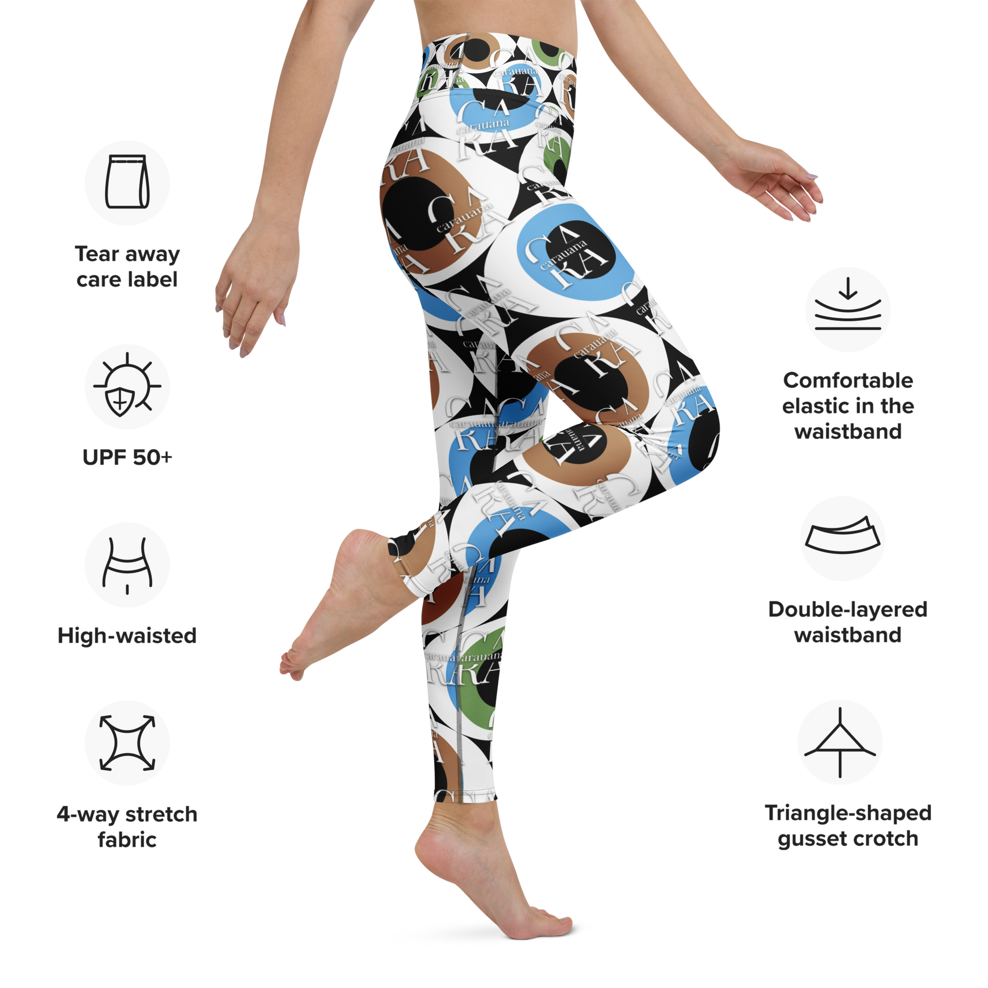 CaRaUaNa Leggings SPORT Pattern Eye Carauana Store