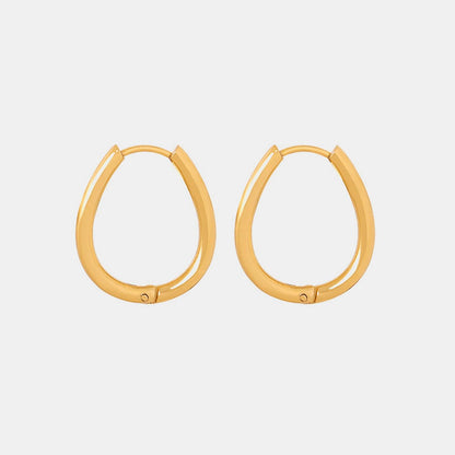 Titanium Steel Huggie Earrings Carauana Store