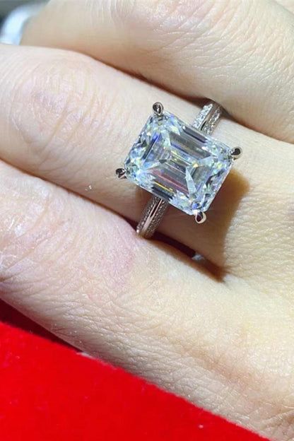 5 Carat Moissanite Platinum-Plated Ring Carauana Store