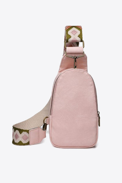 Random Pattern Adjustable Strap PU Leather Sling Bag Carauana Store