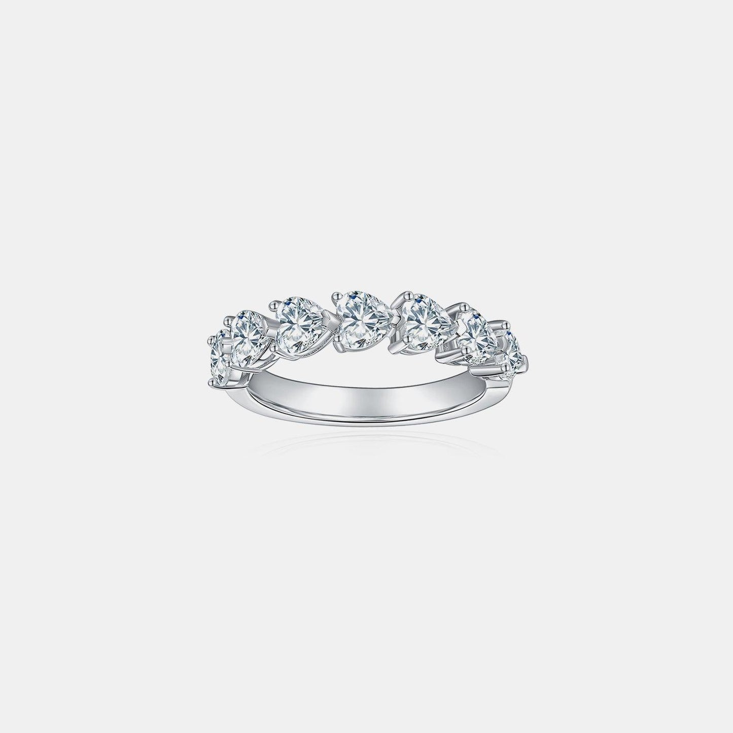 2.1 Carat 925 Sterling Silver Moissanite Heart Ring Carauana Store