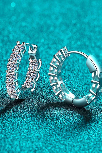 1.8 Carat Moissanite Hoop Earrings Carauana Store