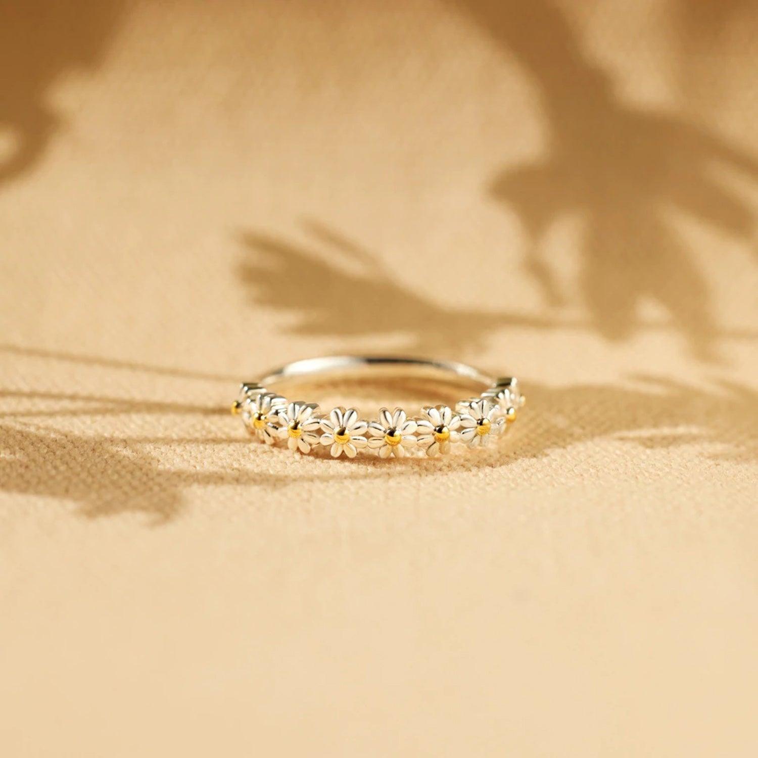 Flower Shape 925 Sterling Silver Ring Carauana Store