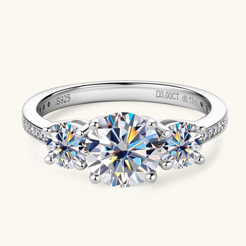 3 Carat Moissanite 925 Sterling Silver Ring Carauana Store