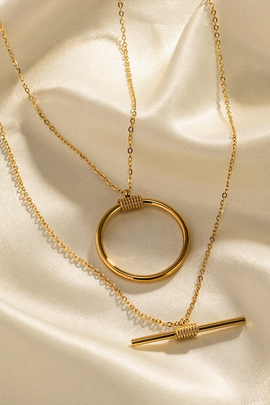 Double-Layered Stainless Steel Necklace Carauana Store