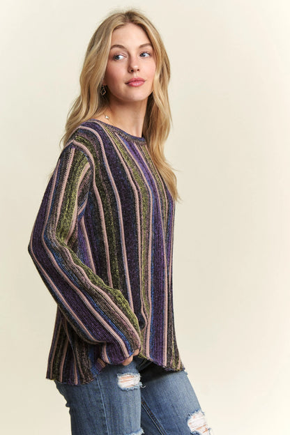 ADORA Vertical Stripe Sweater Top Carauana Store