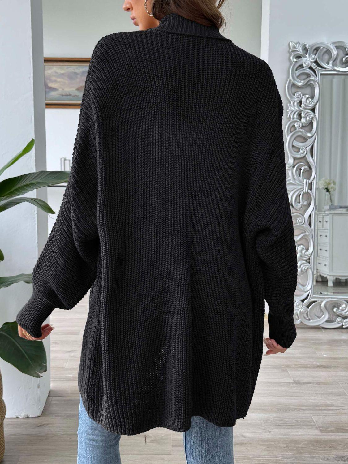 Open Front Long Sleeve Cardigan Carauana Store