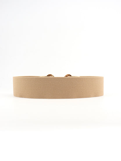 Geometric Buckle Elastic Wide Belt Carauana Store