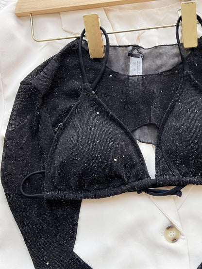 Glitter Three-Piece Swim Set Carauana Store