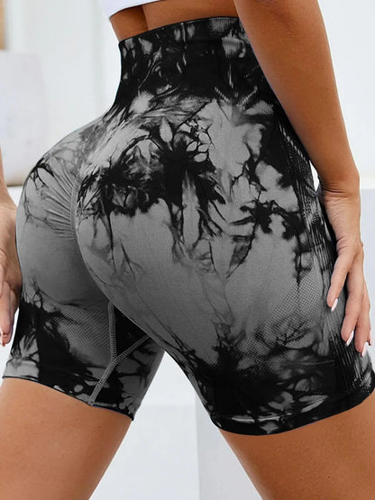 Tie-Dye High Waist Active Shorts Carauana Store