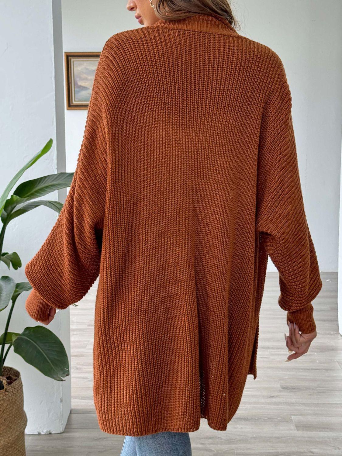 Open Front Long Sleeve Cardigan Carauana Store
