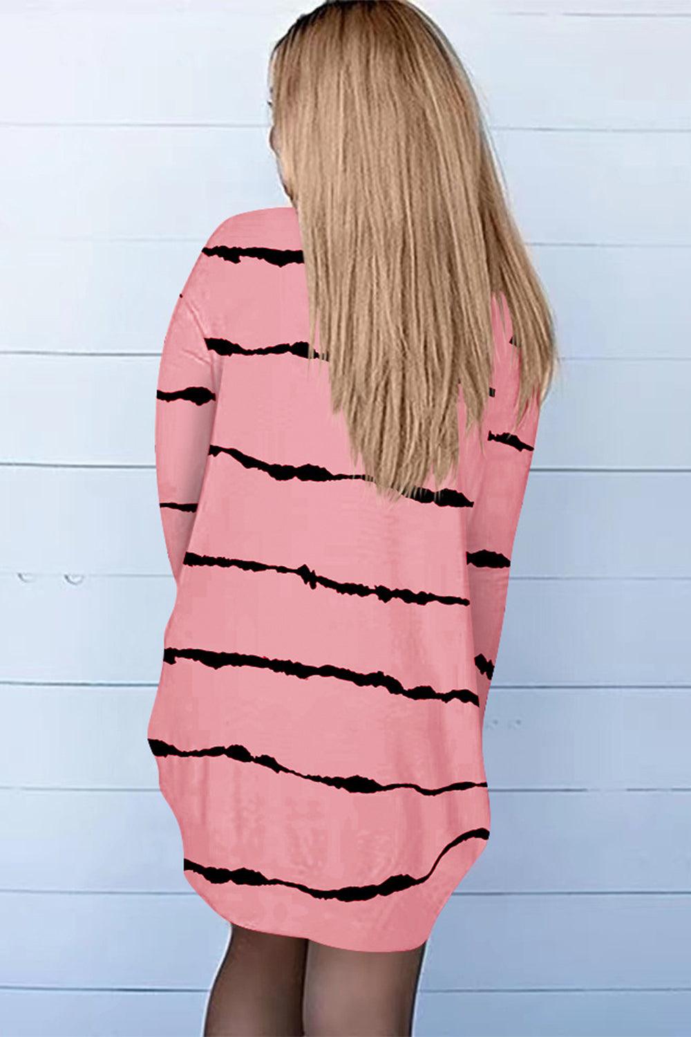 Printed Long Sleeve Cardigan Carauana Store
