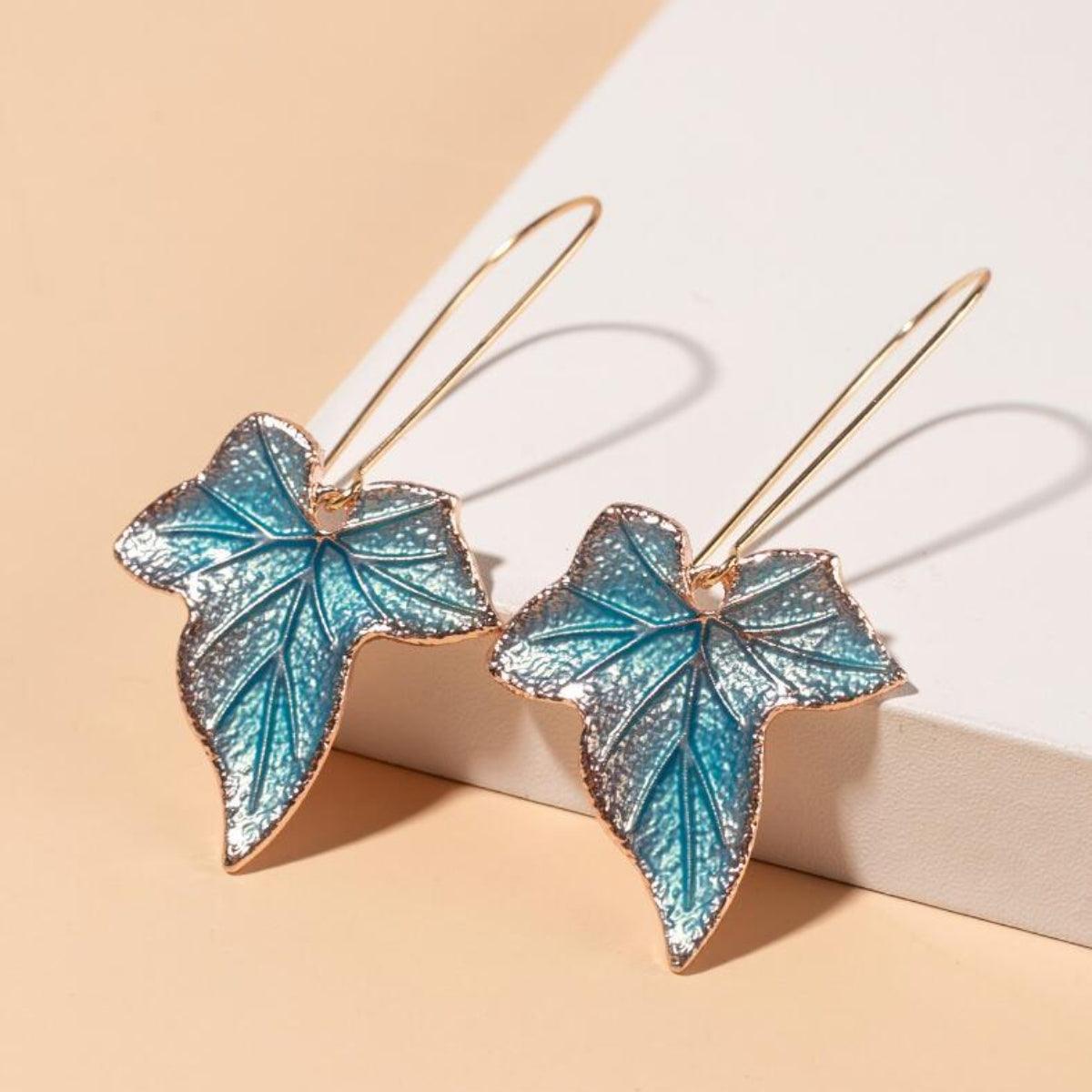 Alloy Leaf Drop Earrings Carauana Store