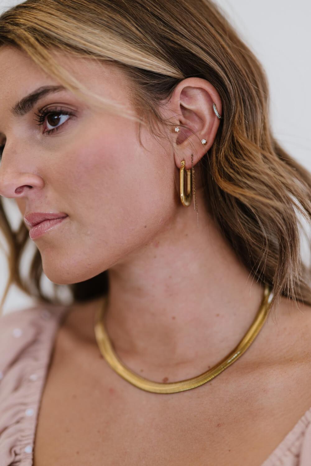 Good Luck Charm Screw-Thread U-Shaped Earrings Carauana Store