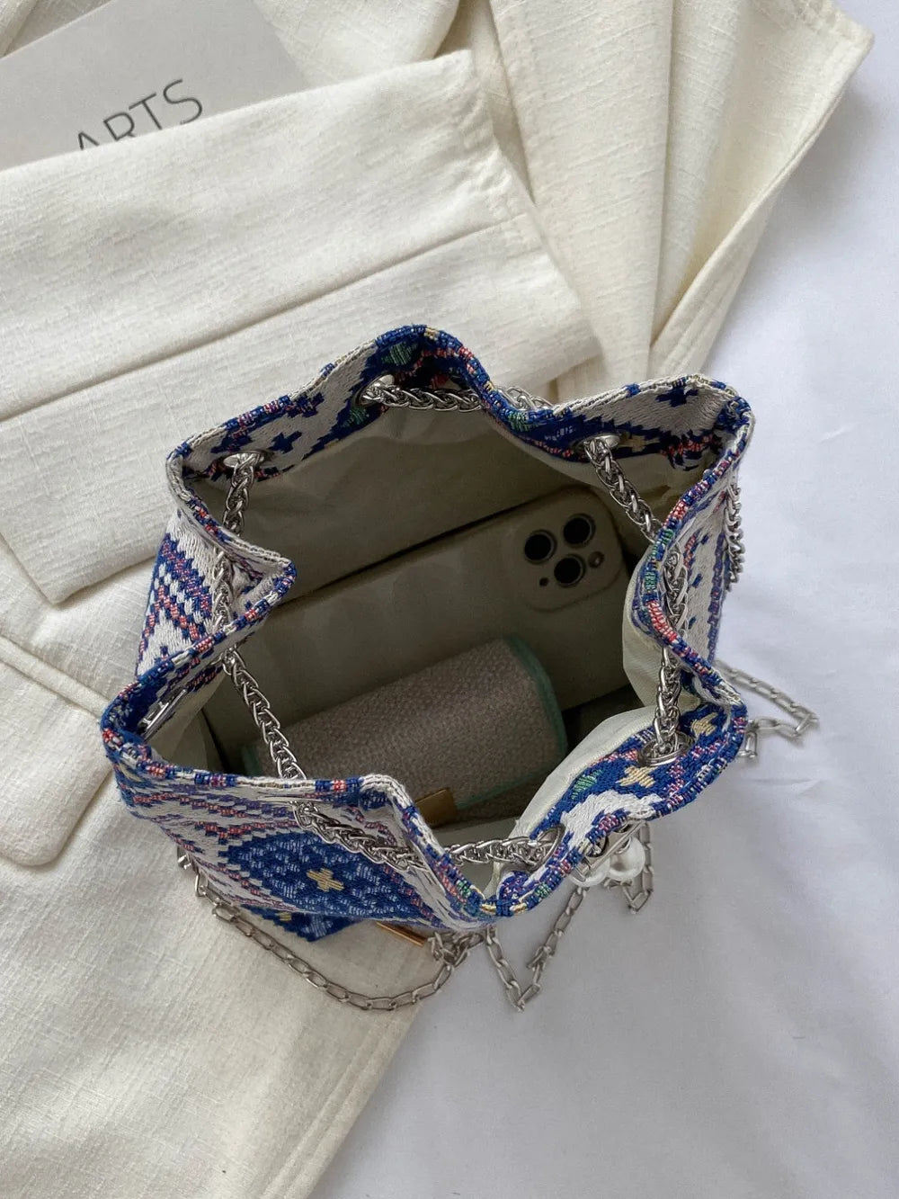 Printed Chain Bucket Bag Carauana Store