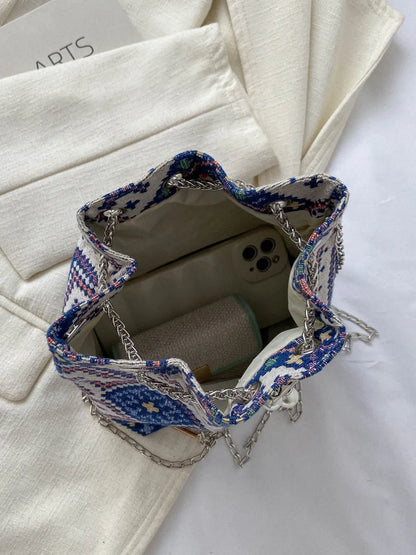 Printed Chain Bucket Bag Carauana Store