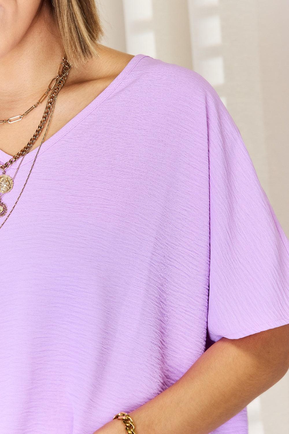 Zenana Texture Short Sleeve T-Shirt Carauana Store