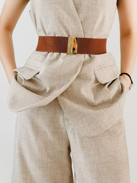 Alloy Buckle Elastic Belt Carauana Store