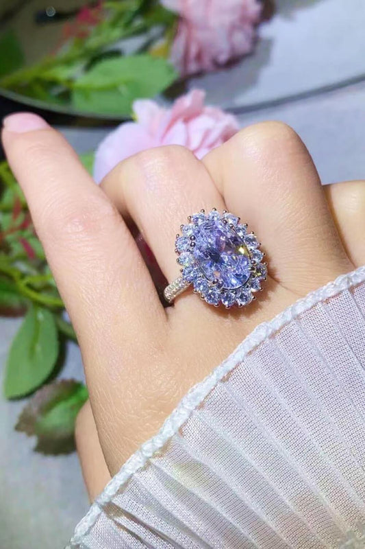 8 Carat Oval Moissanite Ring Carauana Store