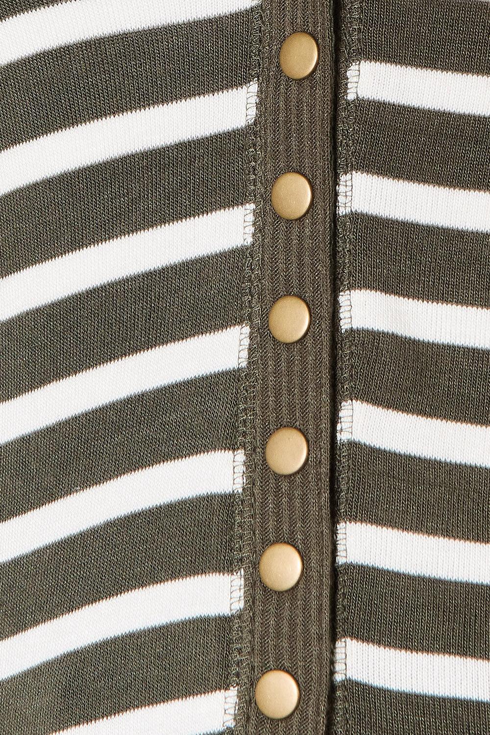 Zenana Full Size Striped Snap Down Cardigan Carauana Store