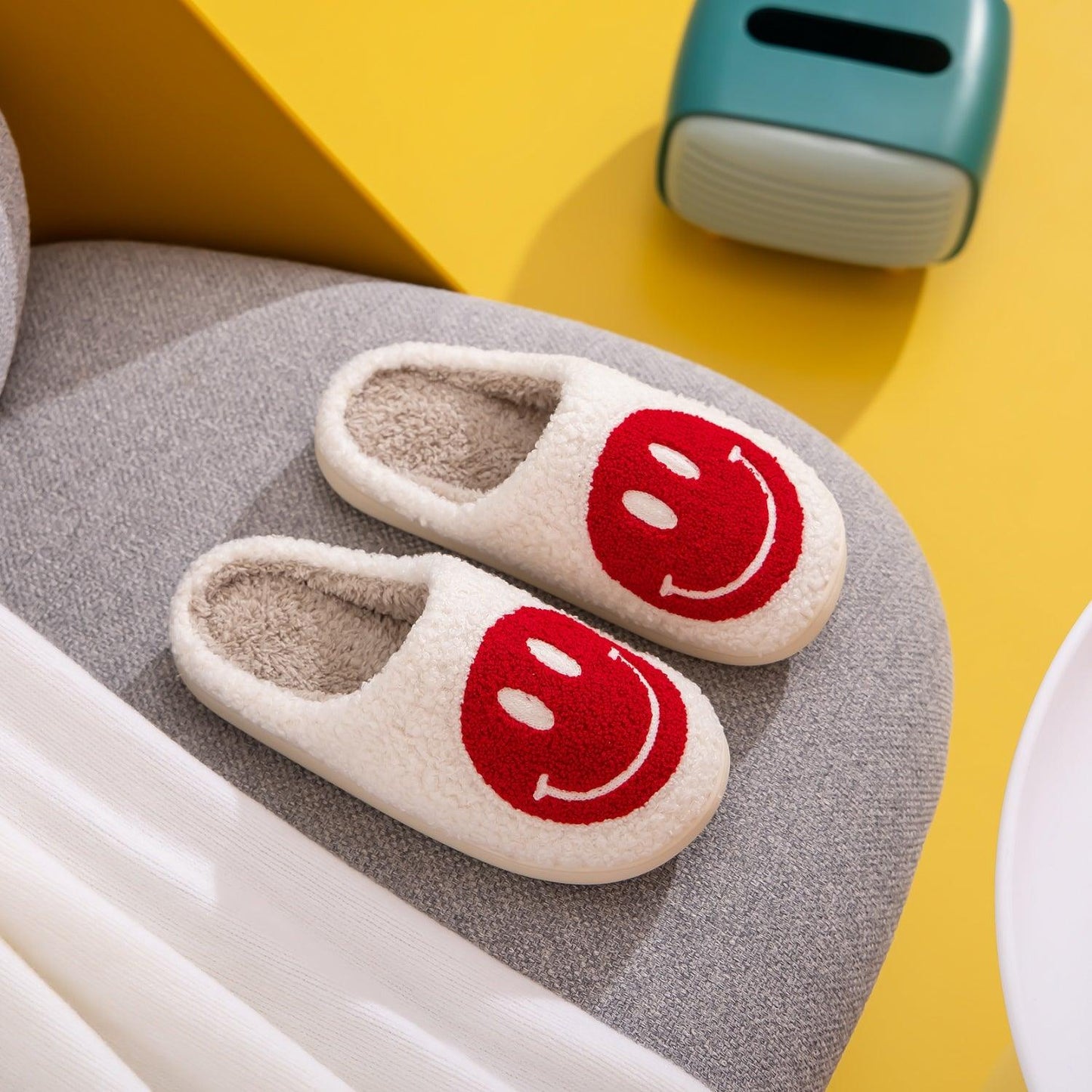 Melody Smiley Face Cozy Slippers Carauana Store