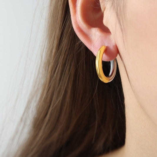 18K Gold-Plated Huggie Earrings Carauana Store