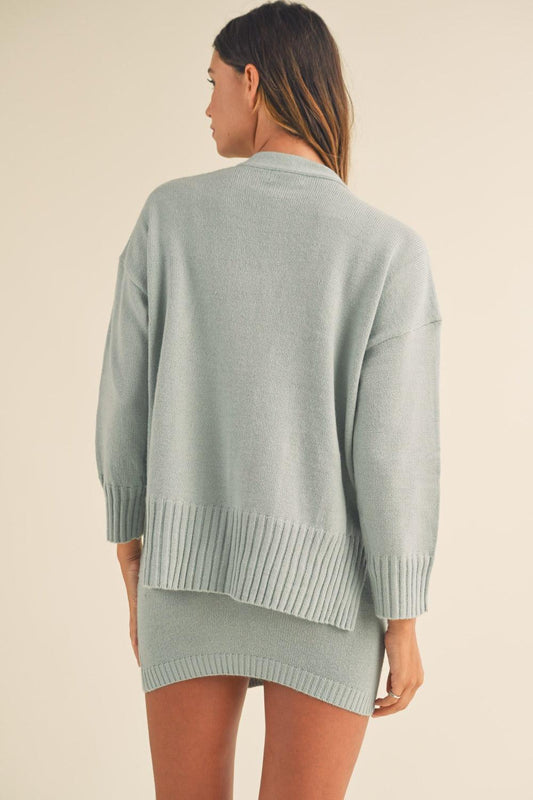MABLE 3 Pieces Sweater Set with Crop Cami, Mini Skirt, Cardigan Carauana Store