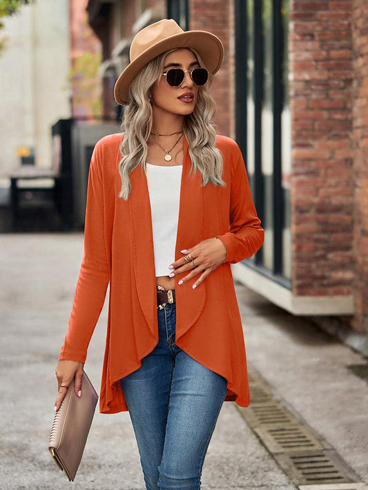 Open Front Long Sleeve Cardigan Carauana Store