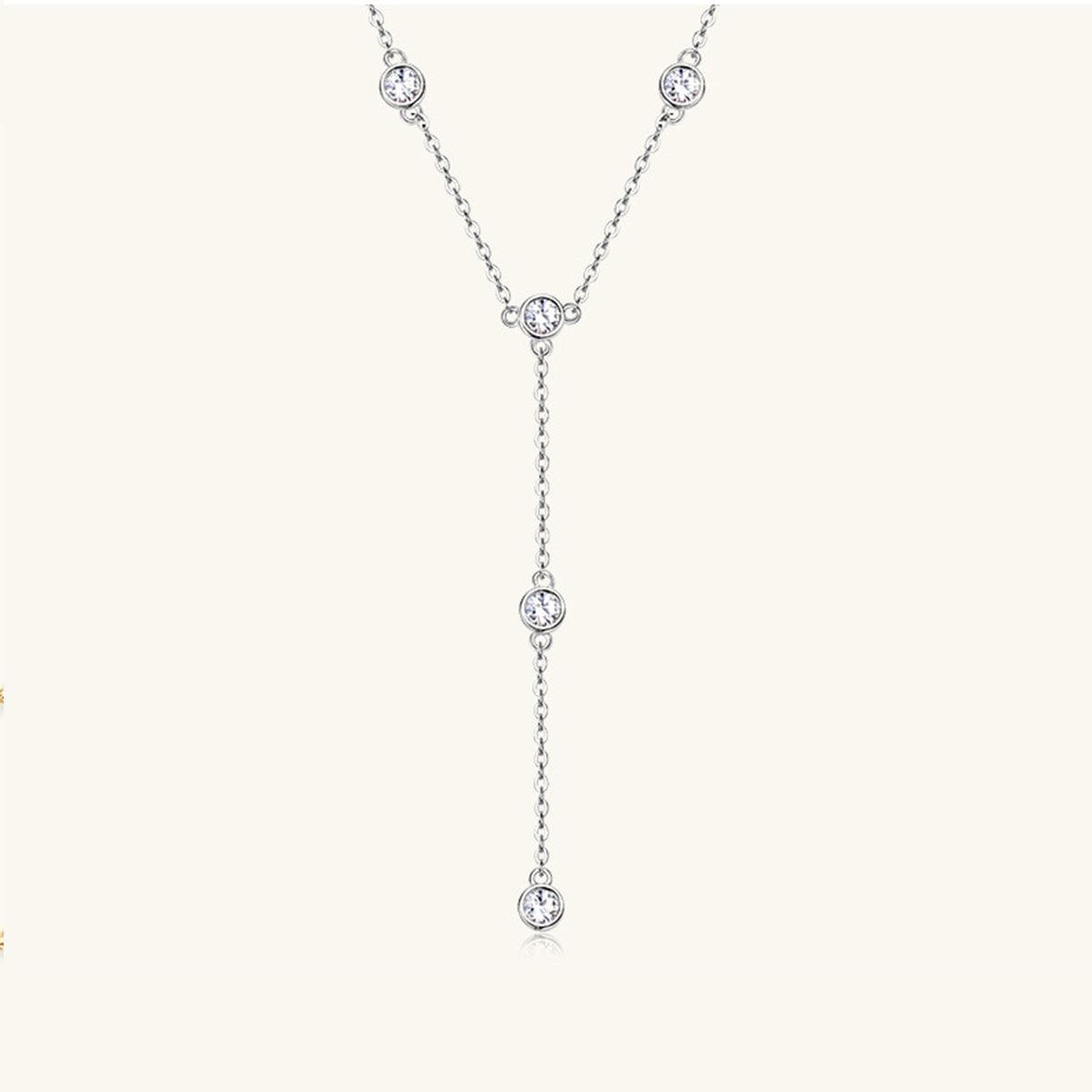 1.1 Carat Moissanite 925 Sterling Silver Necklace Carauana Store