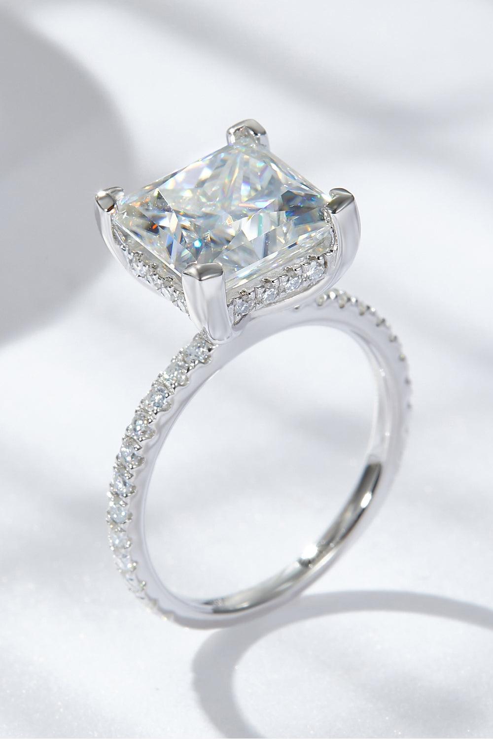 5.52 Carat Moissanite Side Stone Ring Carauana Store