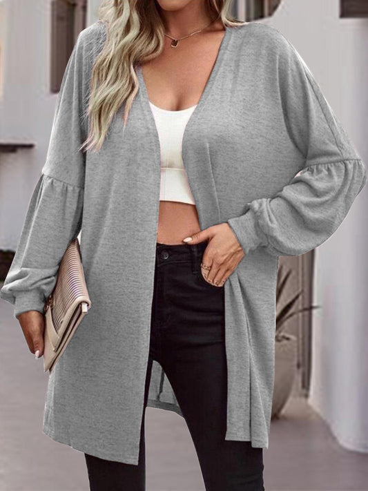 Open Front Long Sleeve Cardigan Carauana Store