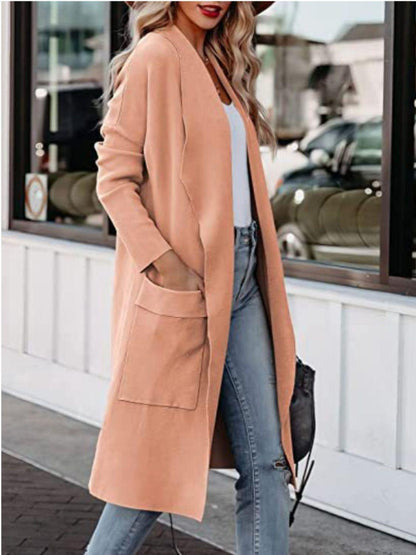 Open Front Dropped Shoulder Outerwear Carauana Store