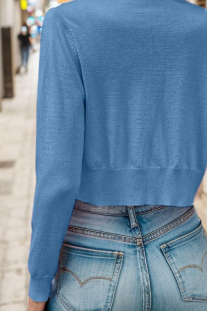 Button Up Long Sleeve Cardigan Carauana Store