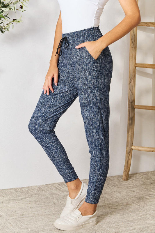 LOVEIT Heathered Drawstring Leggings with Pockets Carauana Store