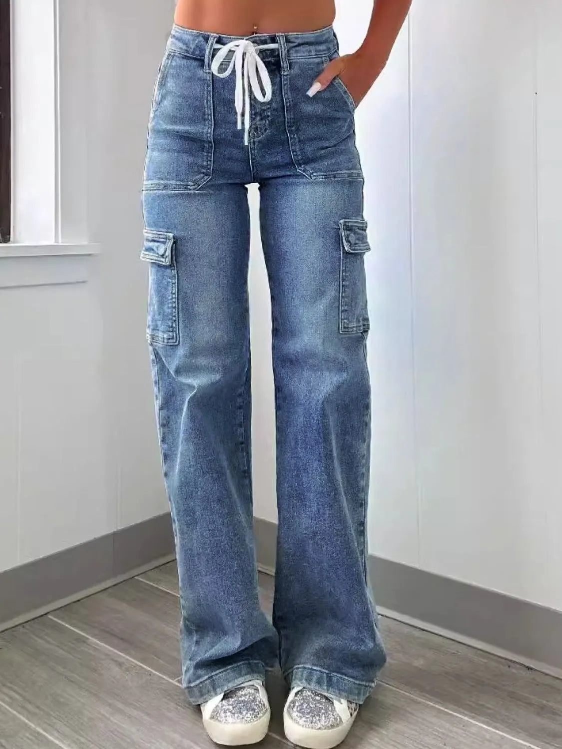 Washed Jeans with Pockets Carauana Store