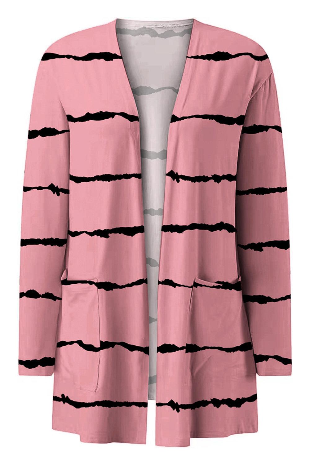 Printed Long Sleeve Cardigan Carauana Store