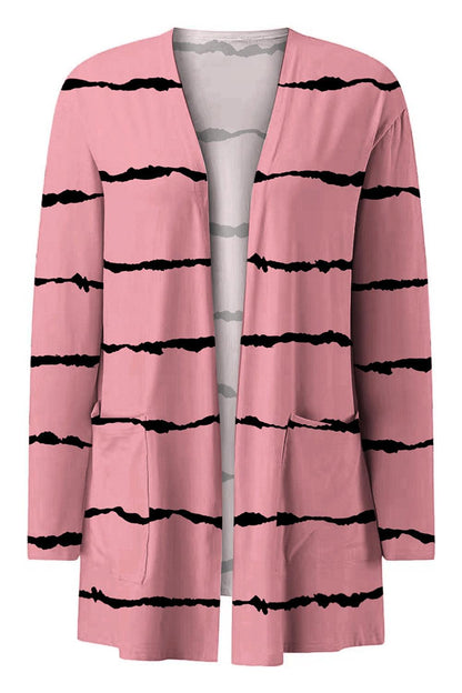 Printed Long Sleeve Cardigan Carauana Store