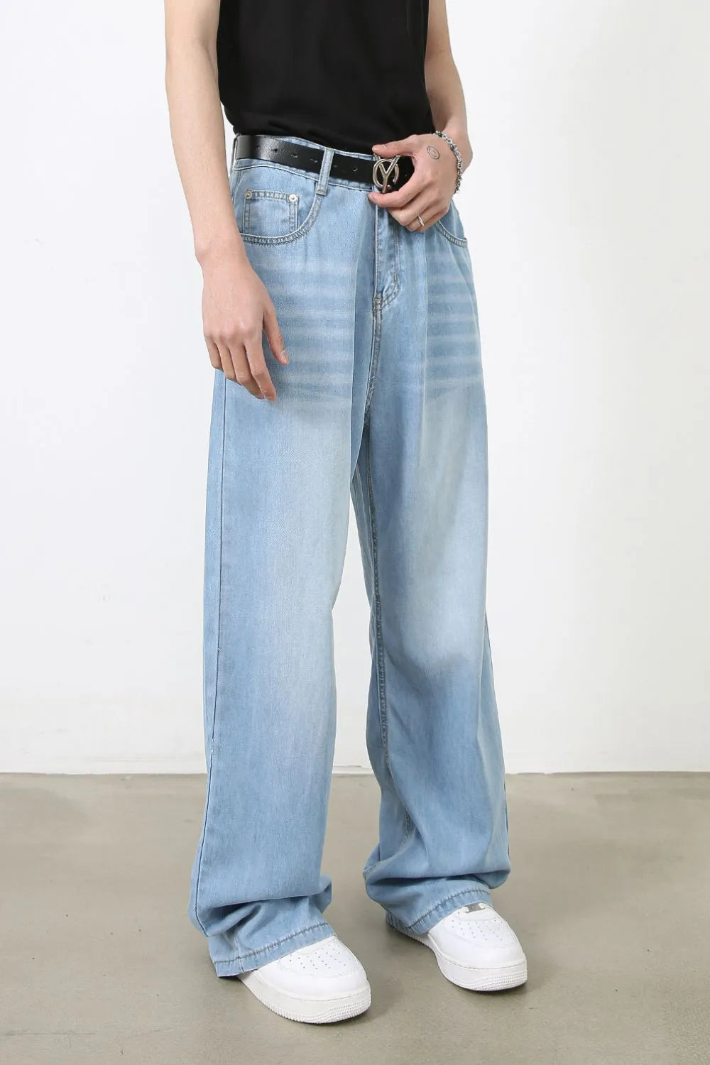 Men's Wide Leg Jeans with Pockets Carauana Store