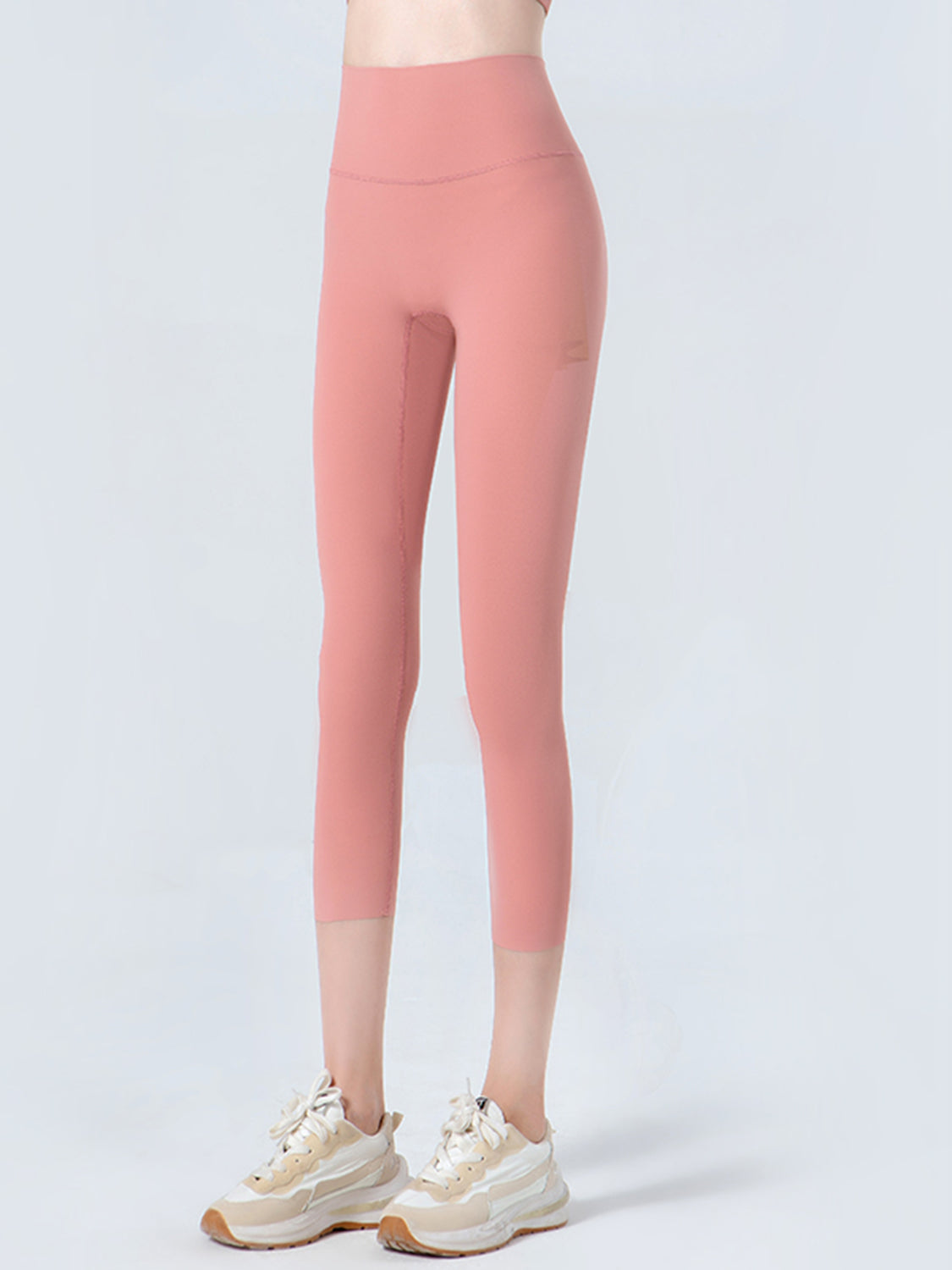 Wide Waistband Cropped Sports Leggings Carauana Store