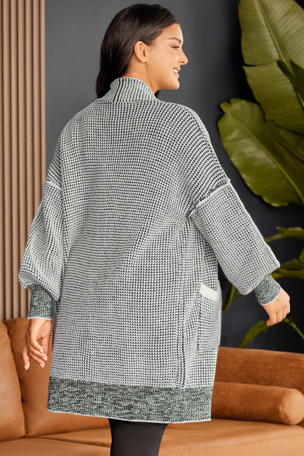 Plus Size Open Front Longline Cardigan Carauana Store