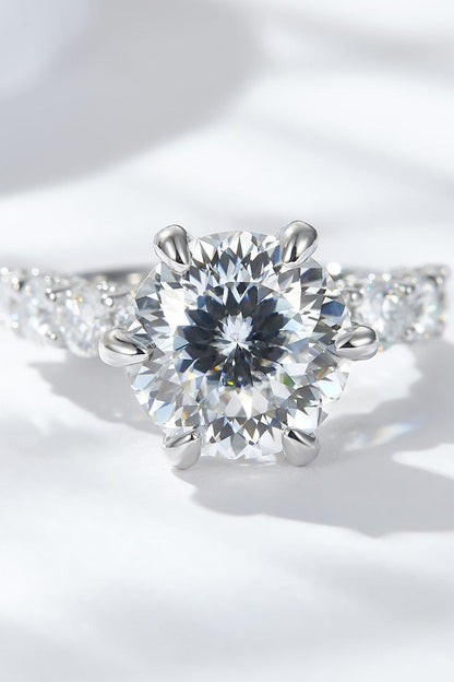 5 Carat Moissanite Side Stone Ring Carauana Store