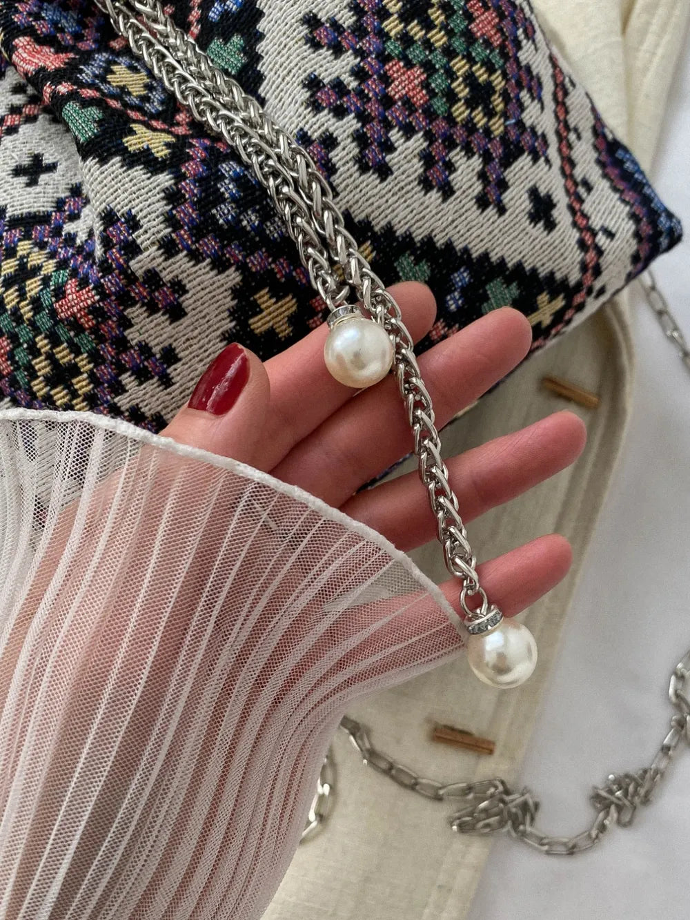 Printed Chain Bucket Bag Carauana Store