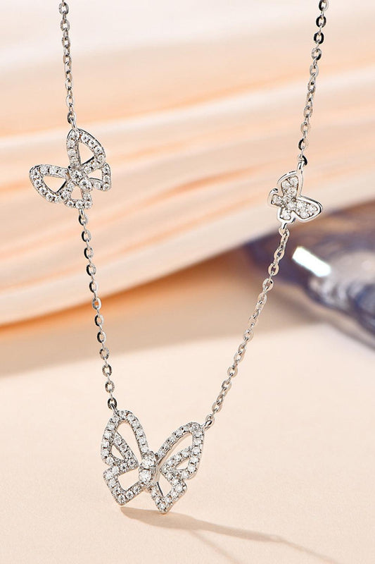 Moissanite Butterfly Shape Necklace Carauana Store