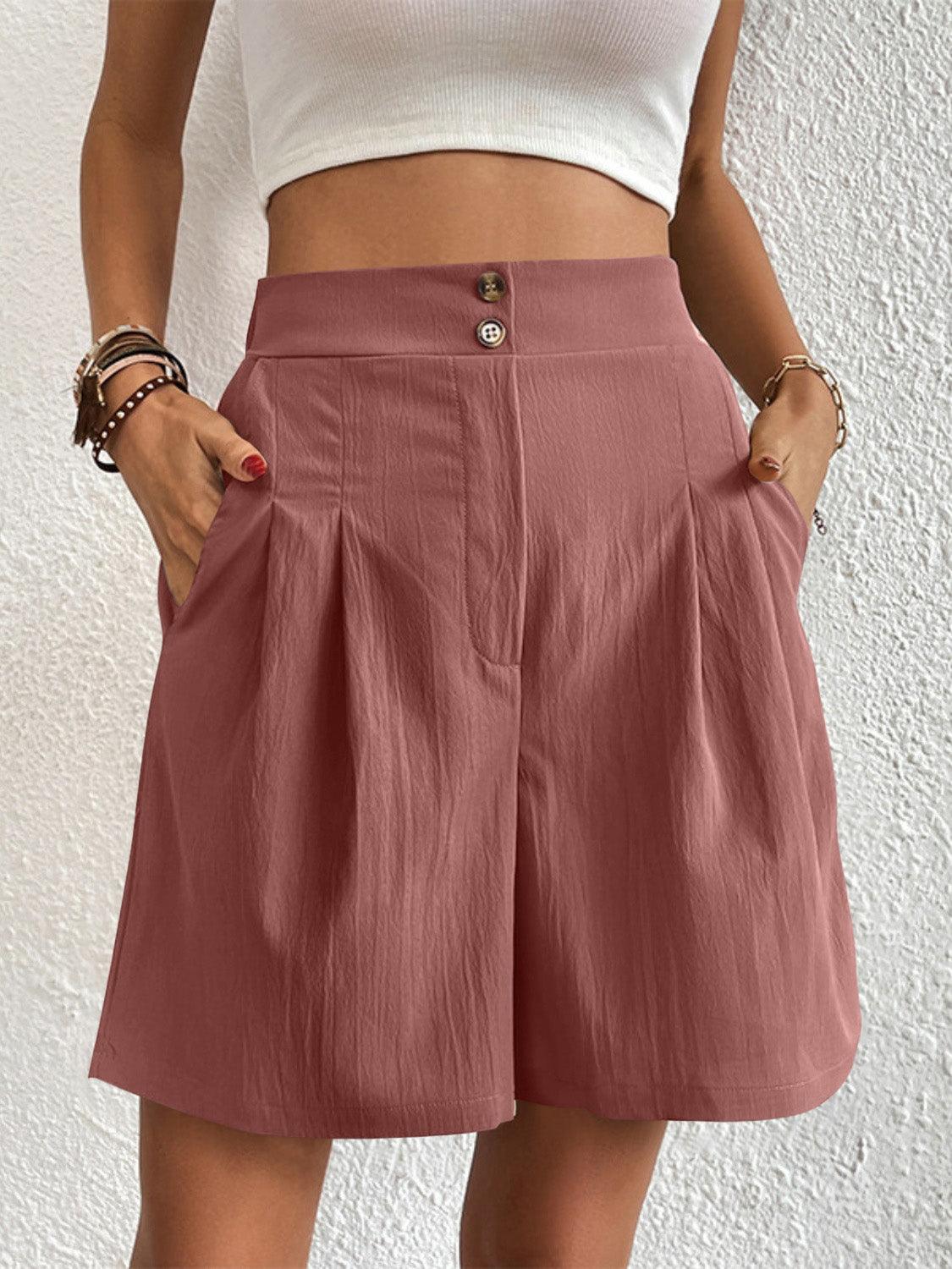 High Waist Shorts with Pockets Carauana Store